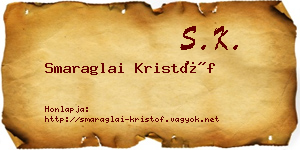 Smaraglai Kristóf névjegykártya